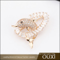 2017 New arrival style fashion Austria Crystal Jewelry 18k gold cubic zircon dolphin shape animal pin brooch
